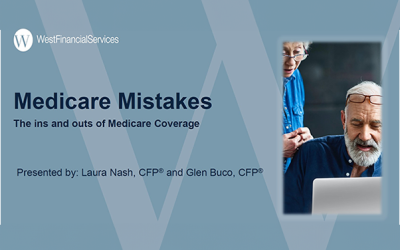 WestFinancialServices Logo. Medicare Mistakes The ins and outs of Medicare Coverage. Presented by: Laura Nash, CFP® , Relationship Manager and  Glen J. Buco, CFP®, Director of Consulting Services