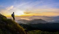 Hiker Watching Sunset