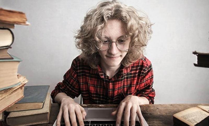 Messy woman keyboarding. West Financial Services, Inc.